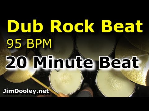 20 Minute Backing Track - Dub Rock Drum Beat 95 BPM