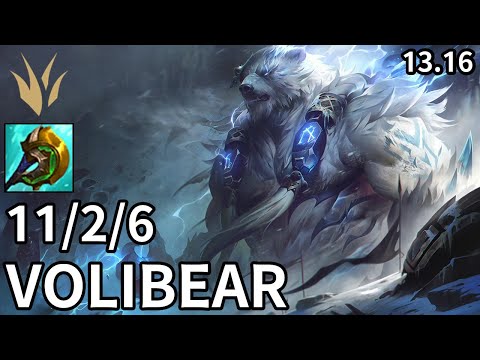 Volibear Jungle vs Hecarim - EUW Master | Patch 13.16