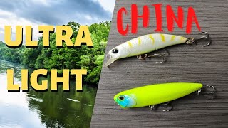 Iscas Ultra light da CHINA, replica duo realis pencil, isca no aliexpress, superfcie e  meia agua