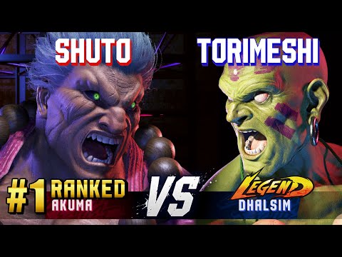SF6 ▰ SHUTO (#1 Ranked Akuma) vs TORIMESHI (Dhalsim) ▰ High Level Gameplay