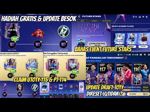 HADIAH GRATIS BESOK CLAIM PEMAIN UTOTY UPDATE EVENT BARU FUTURE STARS BOCORAN PEMAIN FC MOBILE