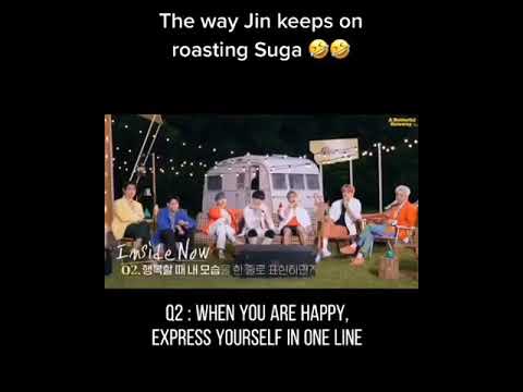 Jin teasing suga 😆😆😆 #jin # suga #bts