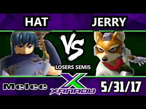 S@X 204 - Hat (Marth, Sheik) Vs. Jerry (Fox) - Smash Melee Losers Semis - SSBM