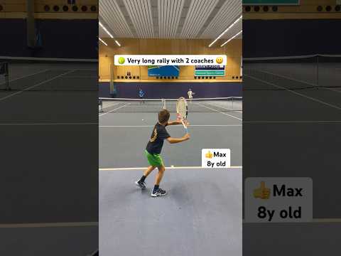 🎾#tennis #rally #coach Max 🇬🇧🇫🇷 #8yearsold #tennisboy #shorts #prodigy #tenniskid #tennisjunior