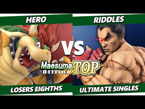 Maesuma TOP 12 Top 8 - Hero (Bowser) Vs. Riddles (Kazuya) Smash Ultimate - SSBU