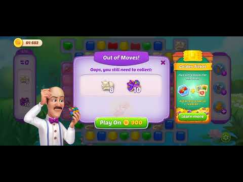 HomeScapes Level 570 Walkthrough || Cat Statue Power up Collectable || Hard Level || 1 Moves Left