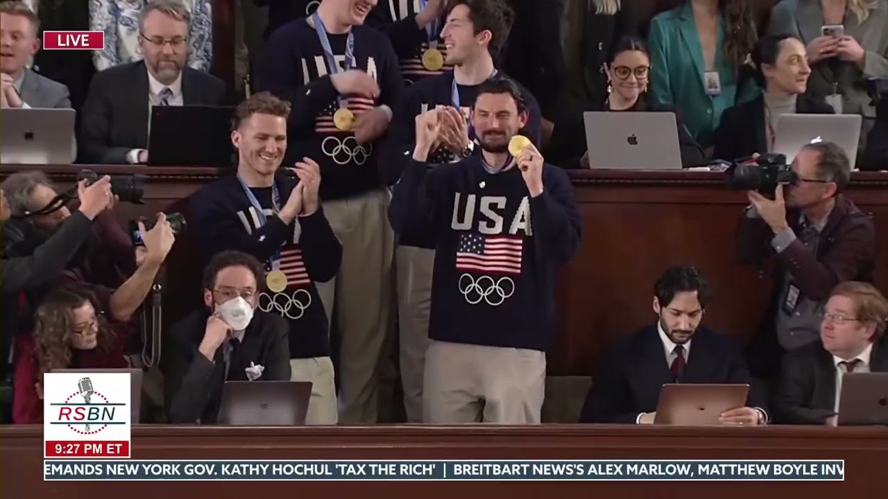WATCH: President Trump Welcomes the USA Men's Hockey Team Including a Big Announcement - 02/24/26