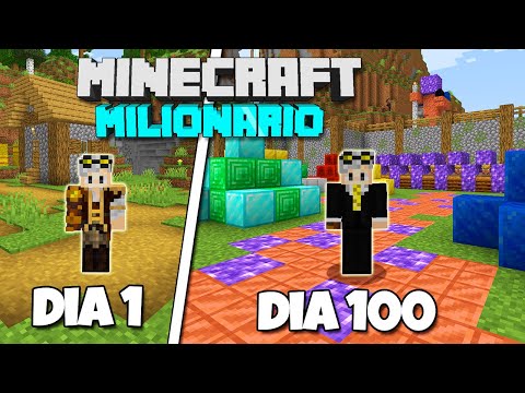 SOBREVIVI 100 DIAS FICANDO RICO NO MINECRAFT