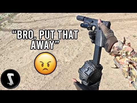 Scaring the @#$% out of Players with World's FASTEST Full-Auto Airsoft Pistol.