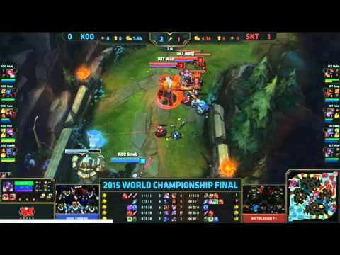 SKT vs KOO Fail Dive level 2 under second tower for SKT Rumble/Jarvan