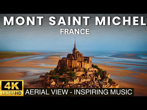 Mont Saint Michel, França 🇫🇷 em 4K UHD | Mont Saint Michel, Normandia vídeo 4K com música inspiradora