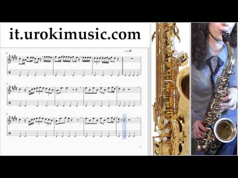 Lezioni di Sassofono Tenore Luis Fonsi - Despacito Tutorial Spartito Parte#2 um-a276