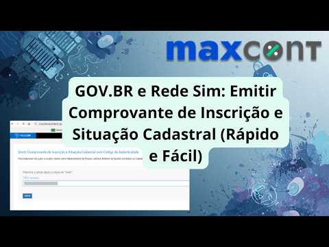 GOV.BR e Rede Sim: Emitir Comprovante de Inscrição e Situação Cadastral (Rápido e Fácil)