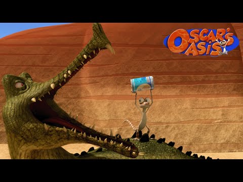 Oscar Tries to Grab a Pineapple Can from a Crocodile | Oscar's Oasis Kids Cartoons