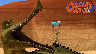 Oscar Tries to Grab a Pineapple Can from a Crocodile | Oscar's Oasis Kids Cartoons