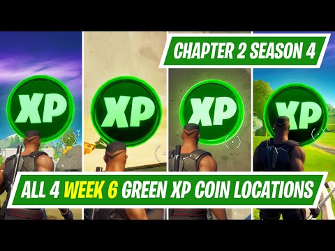 All Week 6 Green XP Coin in Fortnite Chapter 2 Season 4