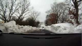 preview picture of video 'Huddersfield Snow Drifts (Castle Hill) - Onboard Cam 26/03/13'