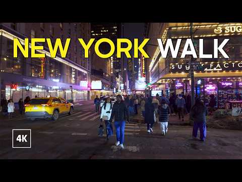 New York at Night - Walking Tour - Midtown Manhattan