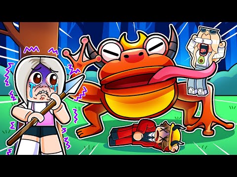 We Survived the FROG KING In 99 Nights In The Forest! (Roblox)