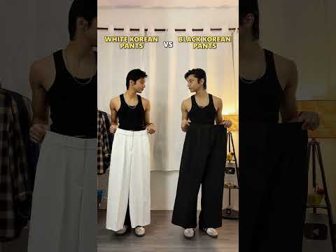 White Korean Pants vs black Korean pants #fashion