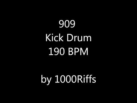 909 Kick Bass Drum 190 BPM - Beats Per Minute