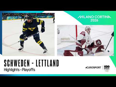 Playoffs Schweden - Lettland I Highlights deutsch I Olympia 2026 I Eishockey I Männer
