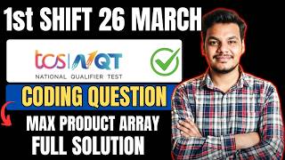 TCS NQT 26th March Coding Question Solution | Today's TCS Coding Questions Solution 2026 |