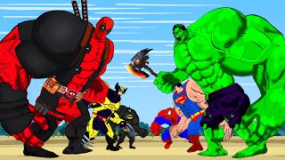 DEADPOOL VS HULK, SUPERMAN, SPIDERMAN, Wolverine:  Who Is The King Of Super Heroes?