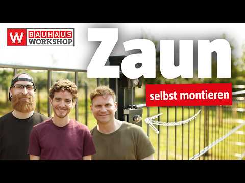 Doppelstabmattenzaun montieren | Aufstellen und ans Gelände anpassen [Anleitung] | BAUHAUS Workshop