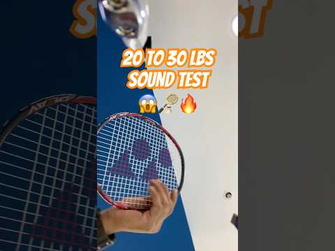 Can you hear the difference? 👂🎧 20lbs vs 30lbs🔥 Comment your pick! 🏸#yonex#strings#lbs#badminton