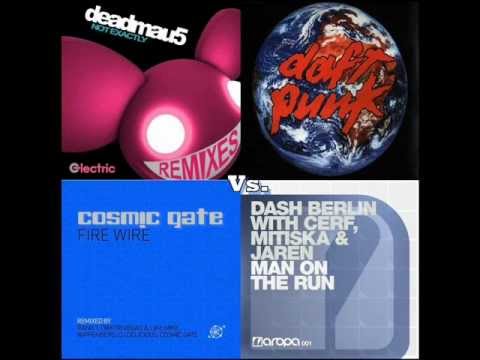 deadmau5 vs Daft Punk vs Cosmic Gate vs Dash Berlin-Not Exactly Man on Fire World(Dj Sunset Mashup)