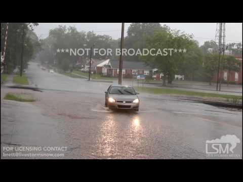 5-30-17 Sylacauga, Alabama Heavy Rain - Street Flooding