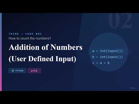 Python Tutorial Dynamic User Inputs The First Loop Tamil
