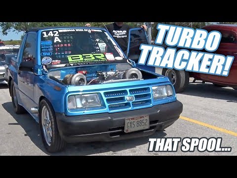 TINY Geo Tracker - BIG TURBOS! (454 Chevy Small Block LOL) Video