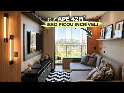 TOUR pelo APÊ INDUSTRIAL CHIQUE de 42M² com SUPER DICA na LAVANDERIA | Gaby Garciia