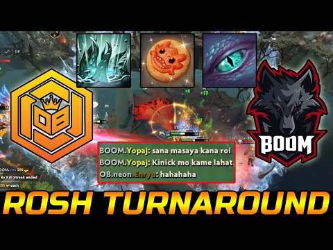 BOOM VS OB.NEON GAME 2 - ROSHAN TURNAROUND CRAZY GAME BTS PRO SERIES S9