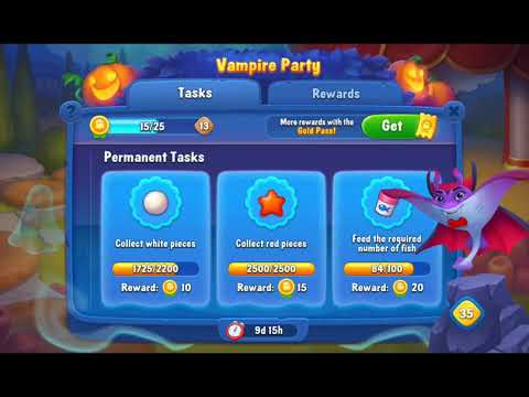 Fishdom 2021 - Vampire Party Reward   #playrix #fishdom #gaming