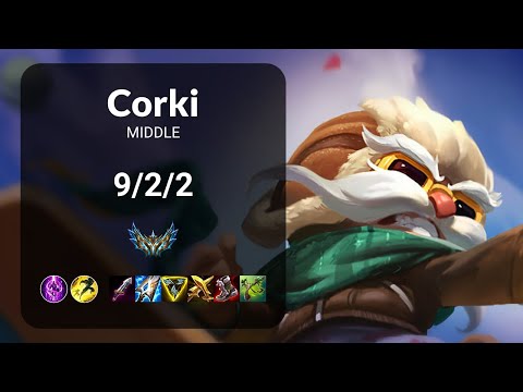 Corki vs Galio MIDDLE - KR CHALLENGER Patch 14.22