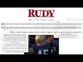 Rudy: "The Final Game” by Jerry Goldsmith (Score Reduction and Analysis)