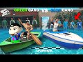 Franklin Blue Gang VS Shinchan Green Gang Boat Challenge In GTA 5