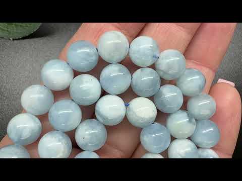 Аквамарин якість A, 8мм, круглий