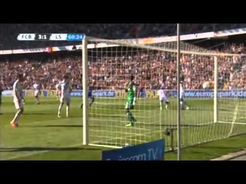 Davide Calla incredible goal Basel 4 - 2 Lausanne 18/05/2014