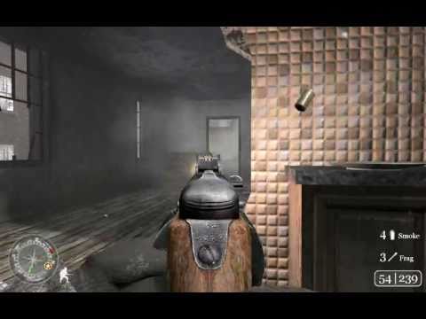 "Call of Duty 2", walkthrough on Veteran, Ch.2 - "Not one step backwards!" part 1-Repairing the Wire