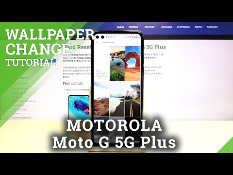 How to Change Wallpaper in Motorola Moto G 5G Plus- Set Up Display Photo
