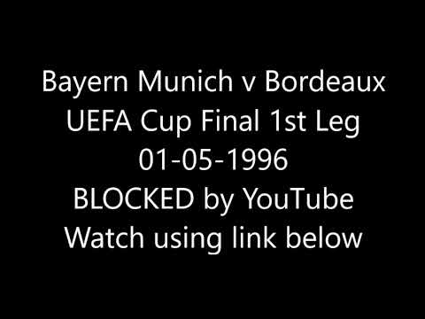 Bayern Munich v Bordeaux UEFA Cup Final 1st Leg 01-05-1996