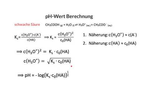 Der pKs Wert und die Berechnung des pH Werts