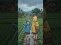 Brother, Sister & the Rainy Rice Fields 🌾 l 90s Kids l#90schildhood #90smemories #animatedshorts