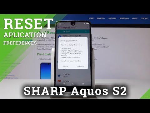 How to Reset App Settings in SHARP Aquos S2 - Restore App Preferences