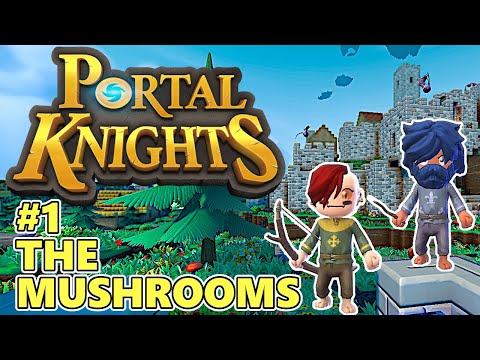 Portal Knights Gameplay #1 : THE MUSHROOMS | 2 Player Co-op