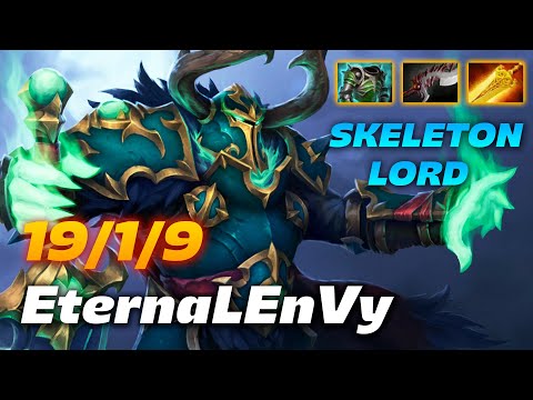 EternaLEnVy Wraith King [19/1/9] Skeleton Lord - Dota 2 Pro Gameplay [Watch & Learn]